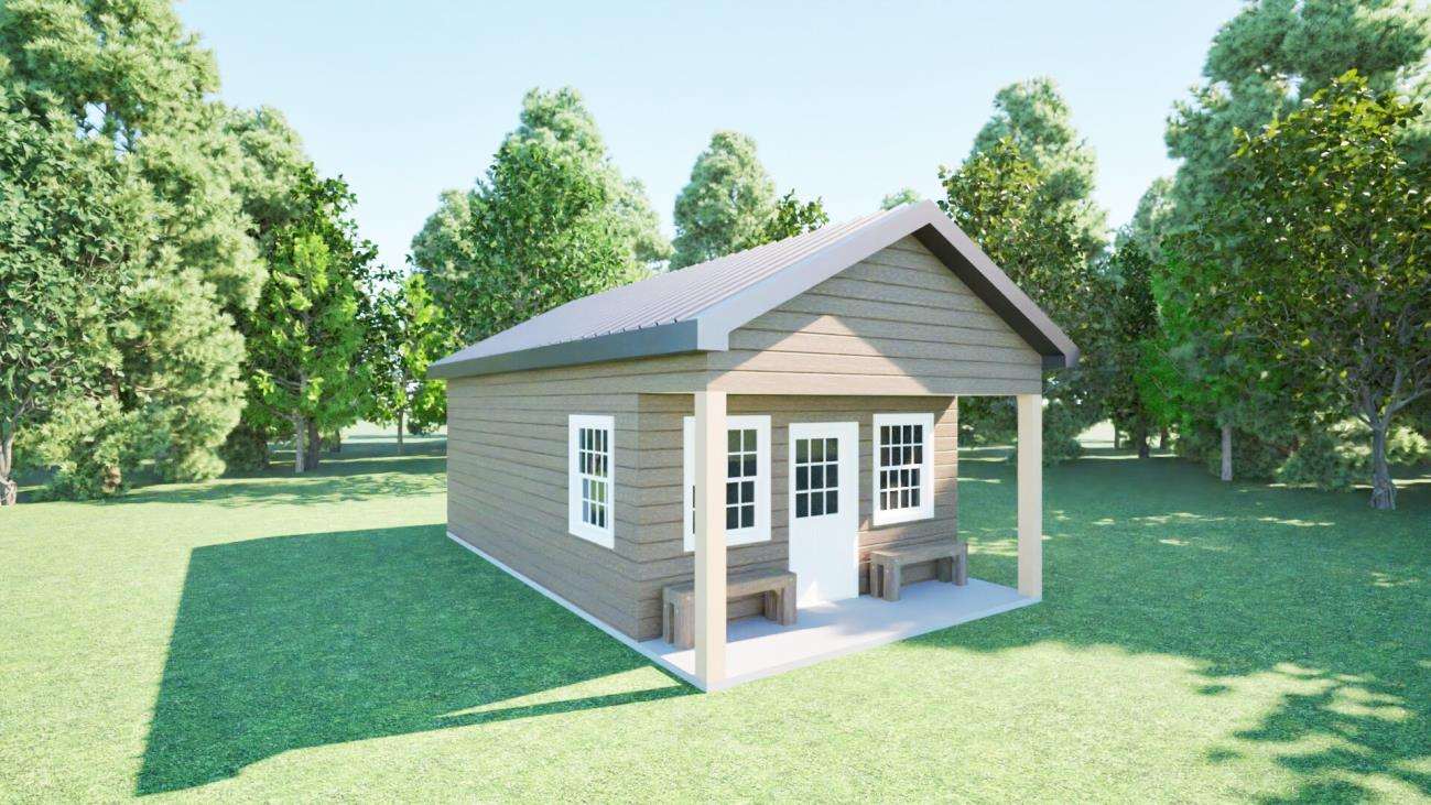 Marco cabin model, exterior rendering